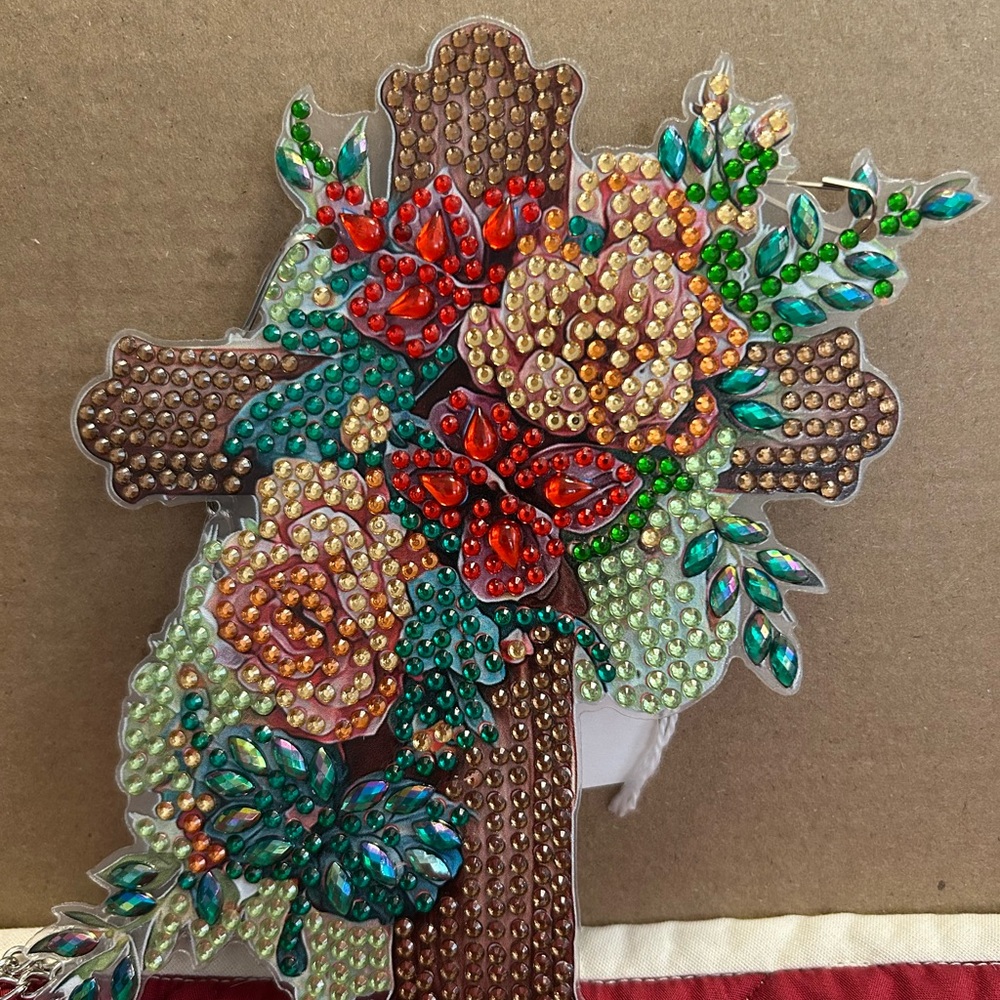 Colorful Beaded Cross Decor.                Hanging Cross